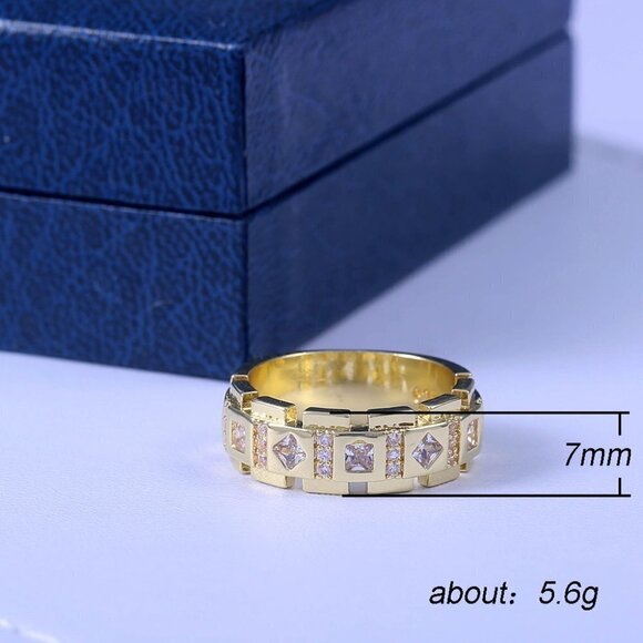 💍 Latest Hot Tiny Zircon Stone Full Luxury Gold Ring for Women, INDN8243 - Picture 2 of 6